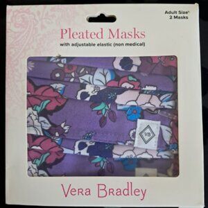Vera Bradley Pleated Mask in the Enchanted Garden 2 pack, NEW NWT